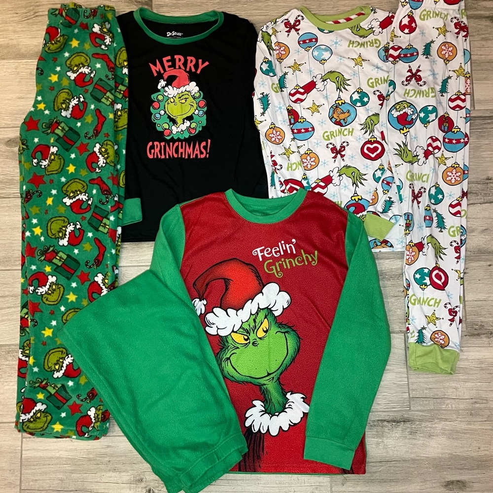 Grinch Kids Pajamas Set - Green, Red, Black
